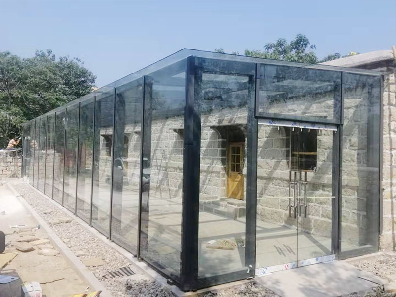 濟南玻璃雨棚安裝案例